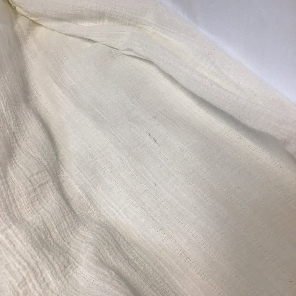 Billabong boho white cotton blouse peasant blouse with long sleeves crochet trim - Picture 16 of 16